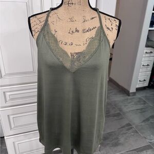 Daytrip Sage Green Lace Cami Top